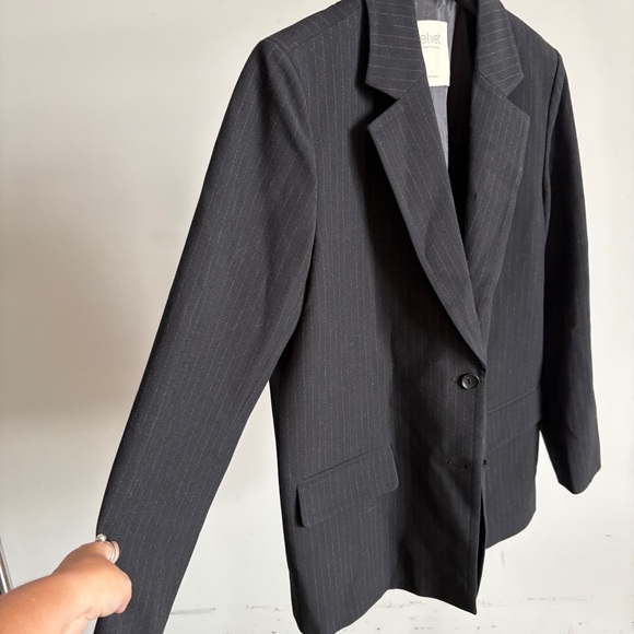 $375 NWT Cinder Velvet by Jenny Graham Pin Stripe Blazer #2 Sz Small - Picture 5 of 9